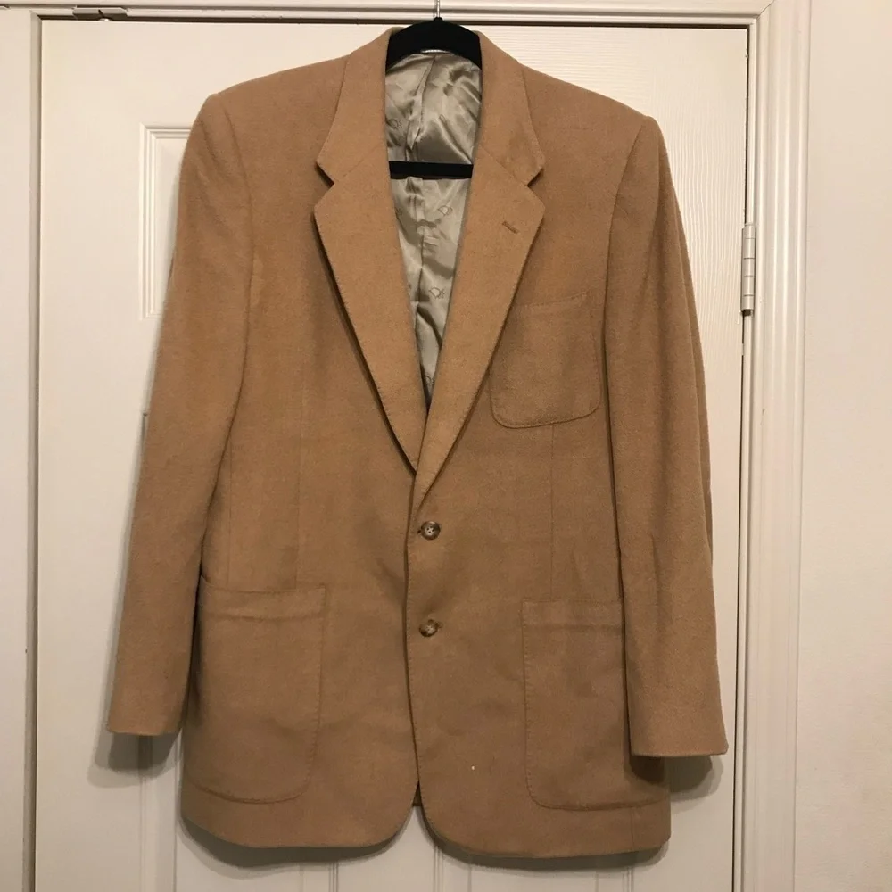 CHRISTIAN DIOR MONSIEUR Vintage Camel Hair Blazer Jacket